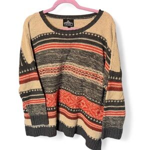 Angie Women's Sweater in Cream, Black, and Red